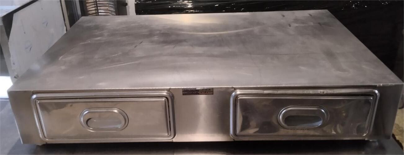 Συρτάρι Καφέ Διπλό Ανοξείδωτο 100x60x20Cm Mεταχειρισμένο